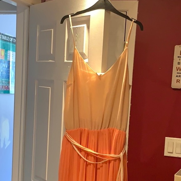 Tristan fine pleated two tone dress - Picture 1 of 2